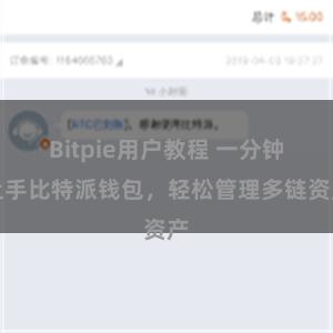 Bitpie用户教程 一分钟上手比特派钱包，轻松管理多链资产